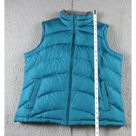 New Land End Down Puffer Vest Women Small Blue - Picture 5 of 9